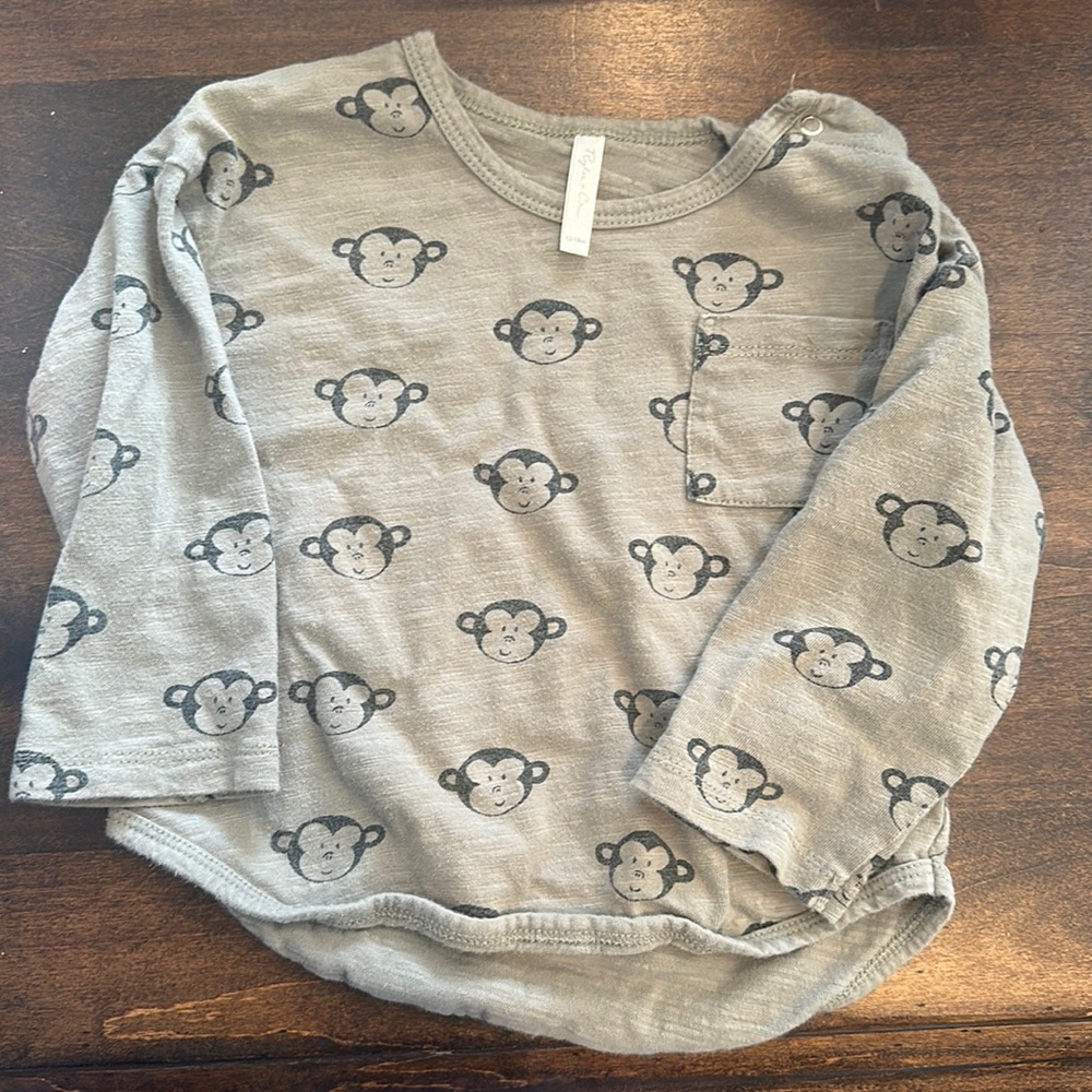 Rylee & Cru Monkey L/S Shirt 12-18 months